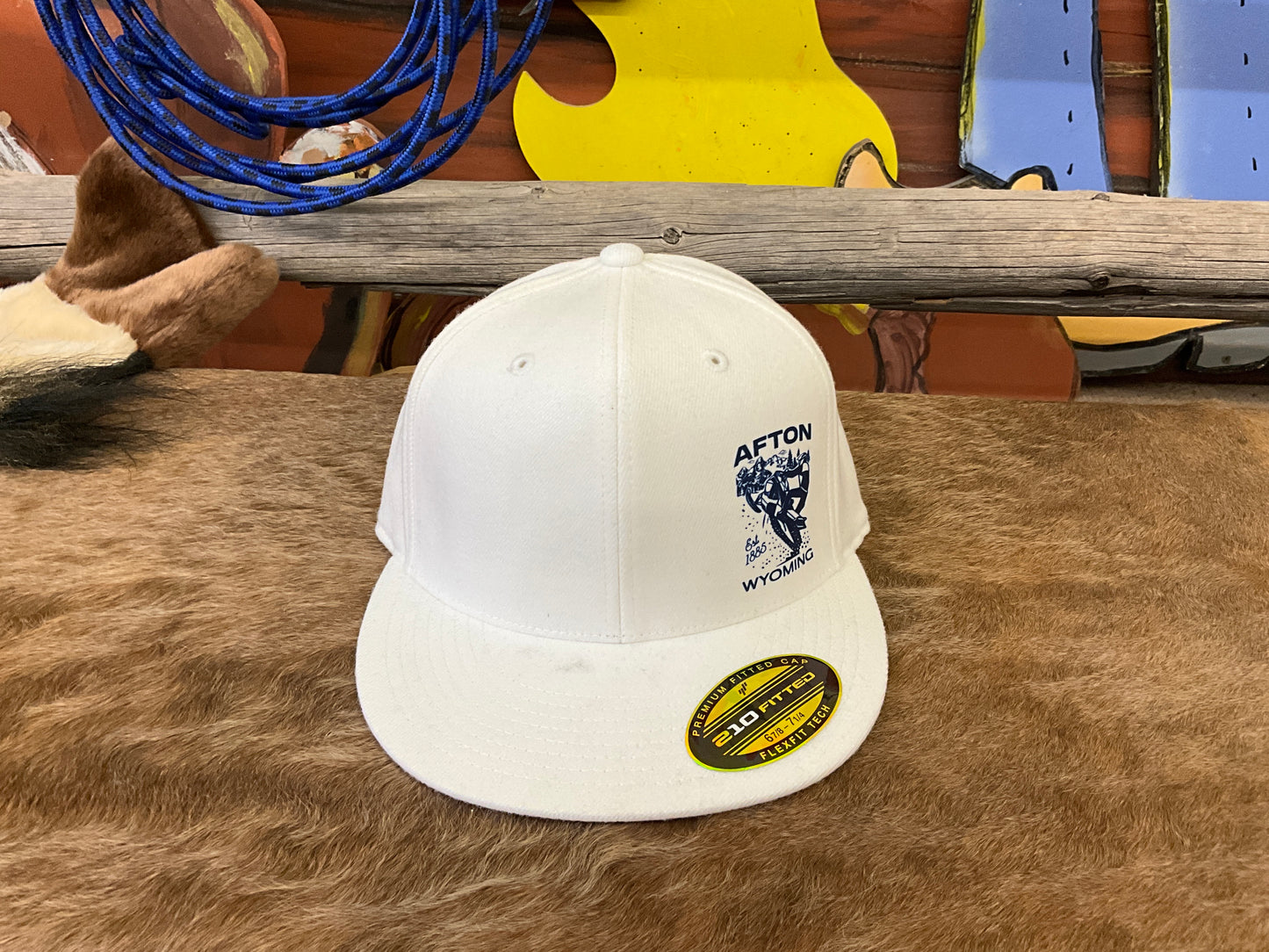SWIFTWEAR-210 FITTED CAP- AFTON WYOMING SNOWMOBILE PRINT