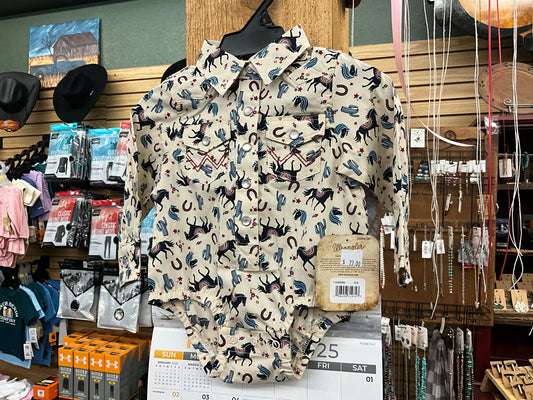 WRANGLER- GIRLS LSS ONESIE, 112353050