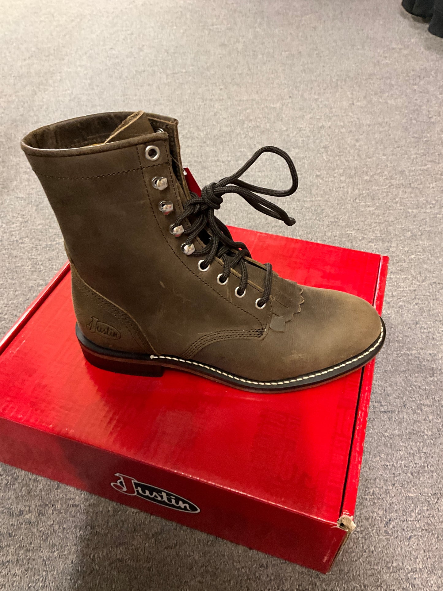 Justin Ladies McKean Khaki Buffalo Boot- RP537