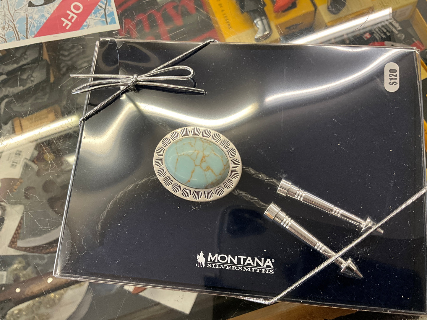 MONTANA SILVER-TURQUOISE WATER BOLO-BT6142TQ