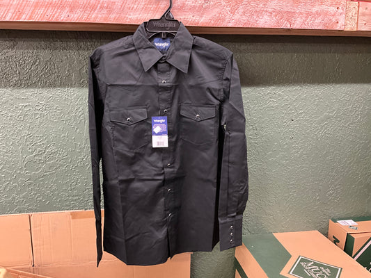 WRANGLER-MENS  LSS WESTERN SHIRT- 1071105BKm