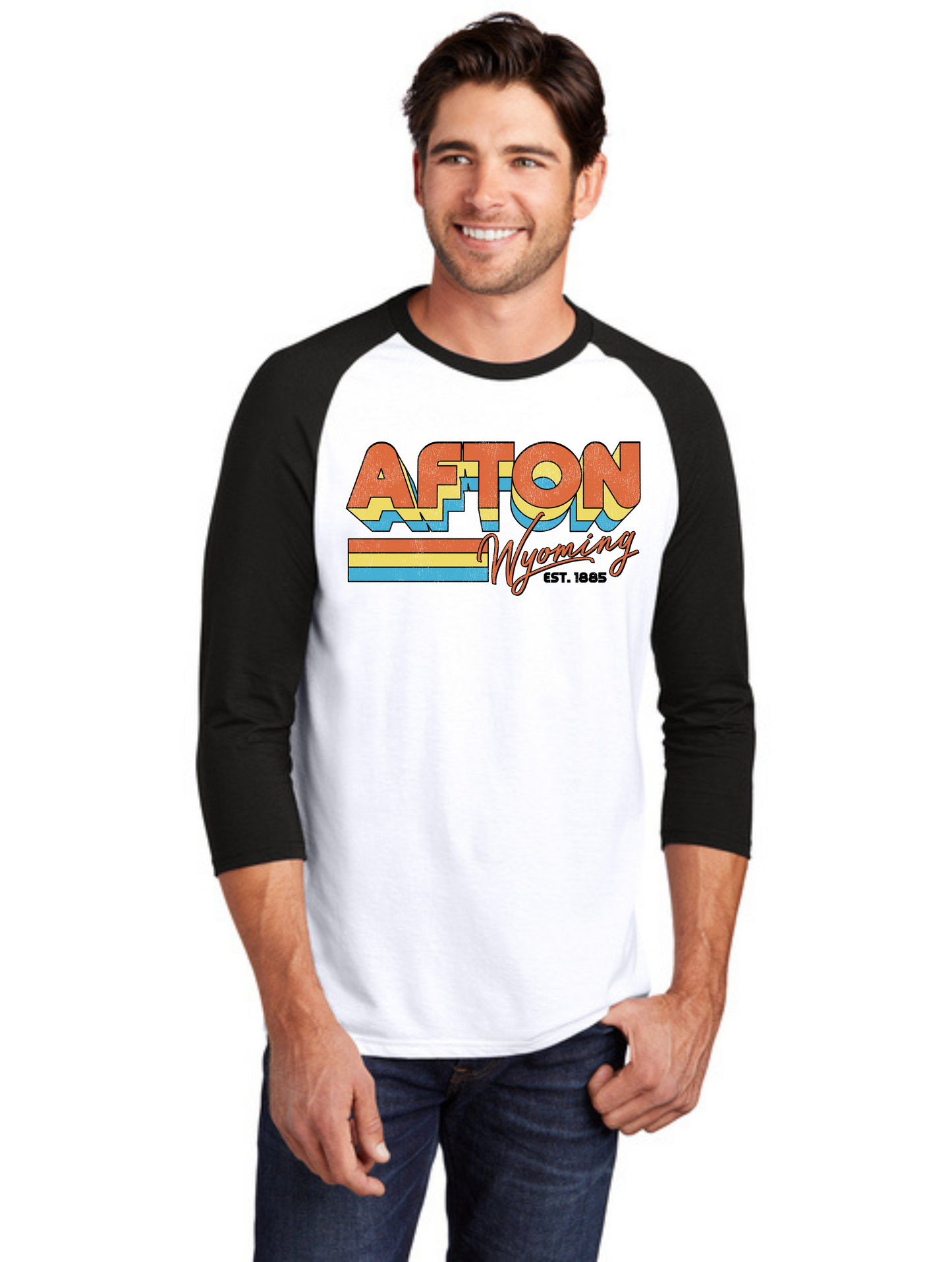 SwiftWear 307 Wyoming Collector 3/4 Sleeve Raglan Shirt "Afton Retro 70s"