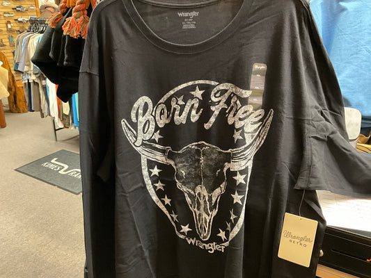WRANGLER- MENS LONG SLEEVE “BORN FREE” TEE- 112354410