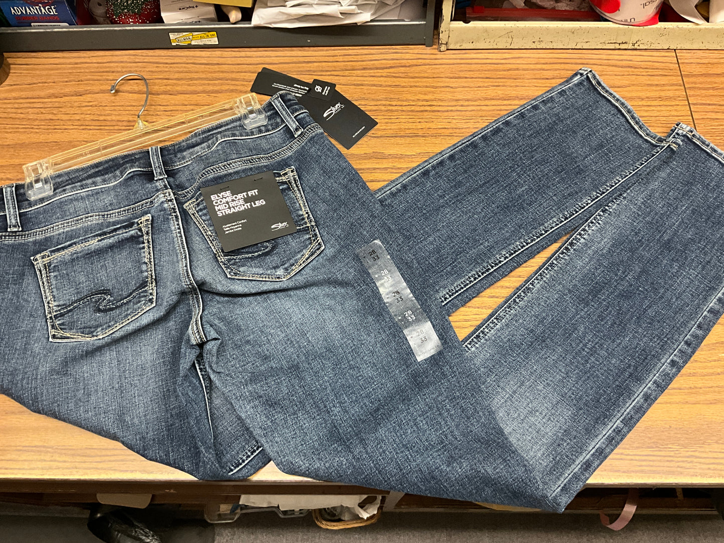 SILVERS ELYSE COMFORT MID STRAIGHT JEANS-L03403ECF416