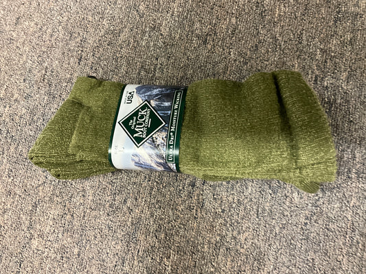 MUCK- MENS-CREW ULTRA DRY MOISTURE WICK SOCKS-GREEN - 53146