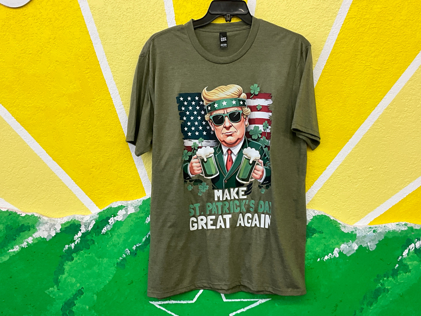 SWIFTWEAR SAINT PATRICKS DAY THEMED TRUMP GRAPHIC TEE -STP-TRUMP