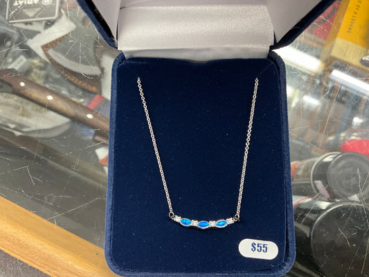 MONTANA SILVER- NECKLACE, MOONLIT NIGHT OPAL-NC5703