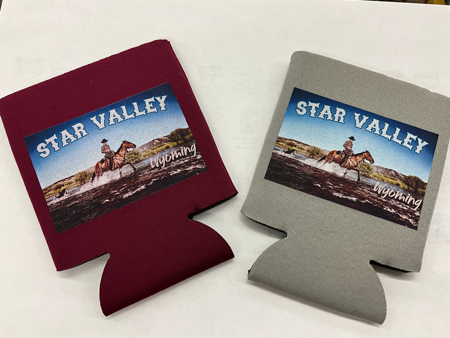 SWIFTWEAR Coozie Cold Drink Cooler Star valley Wyoming Ranch Life