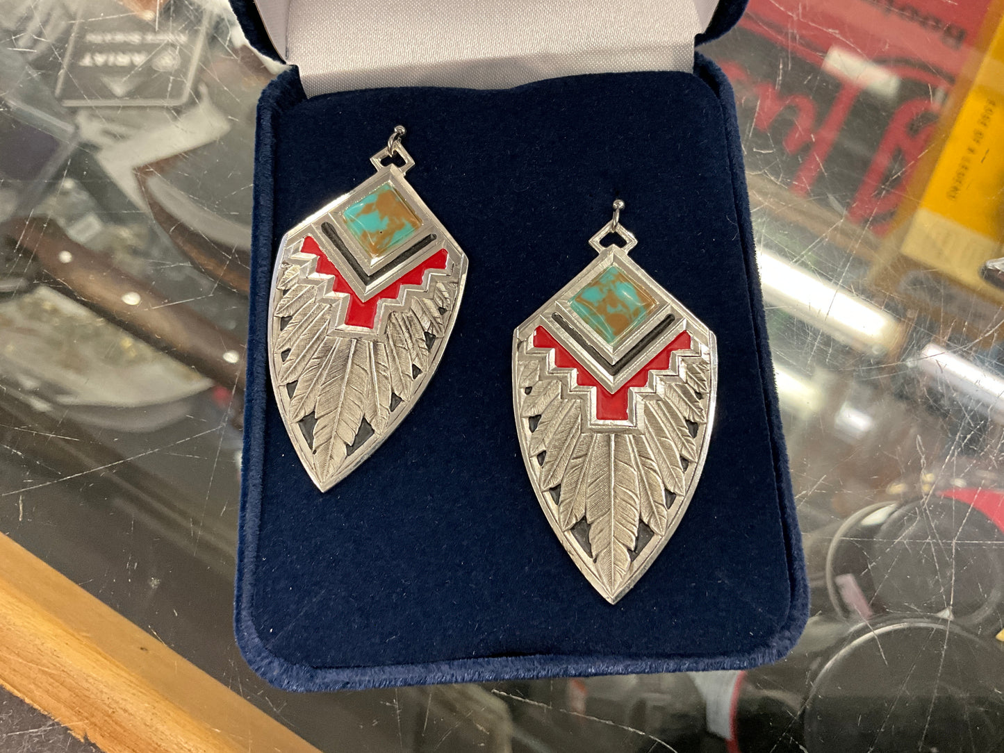 MONTANA SILVER- AMERMADE SW FEATHER EARRINGS-AMER6059