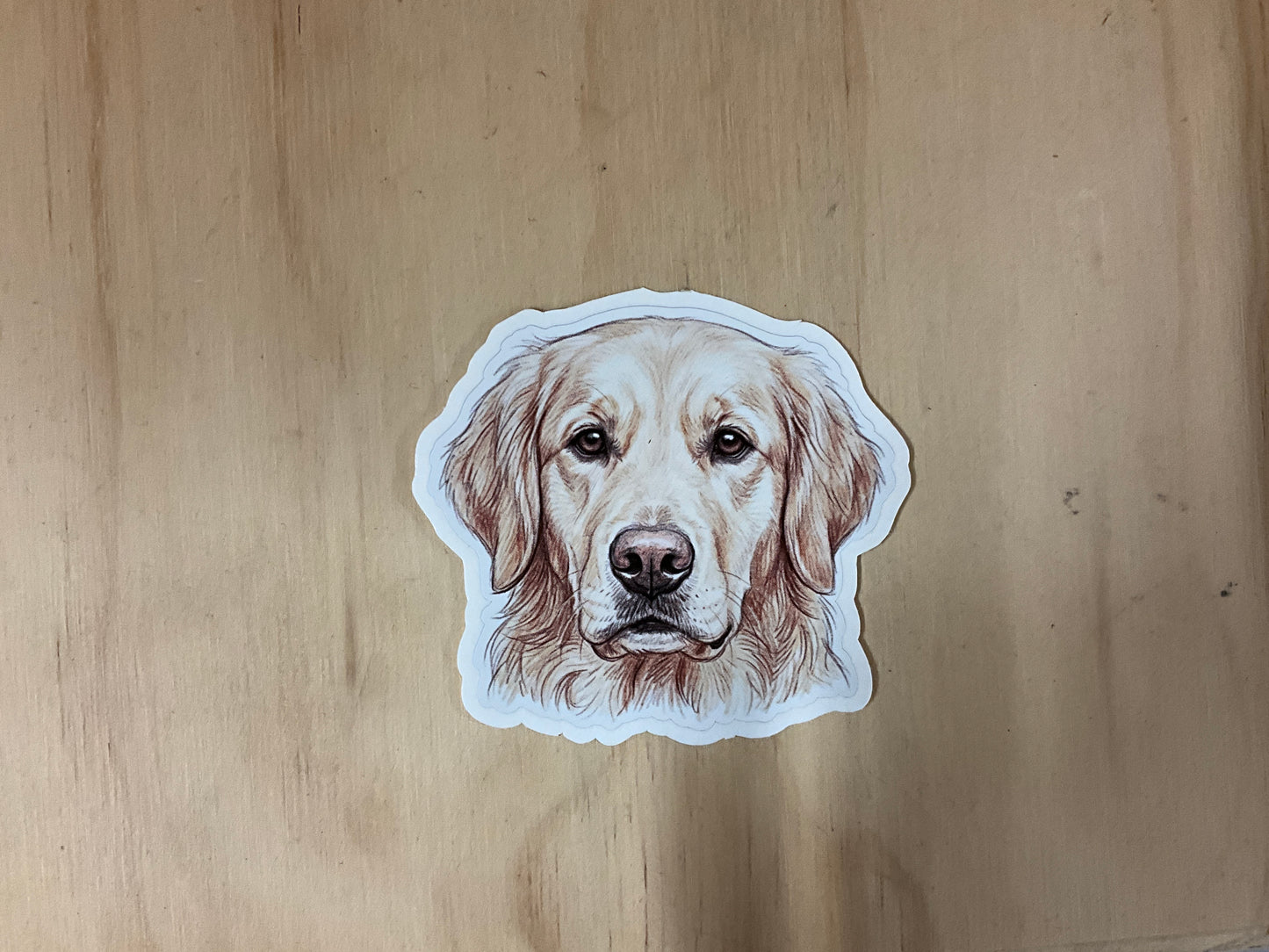 FAIRE- GOLDEN RETRIEVER- DOG FACE VINYL STICKER- SOUFASTICK