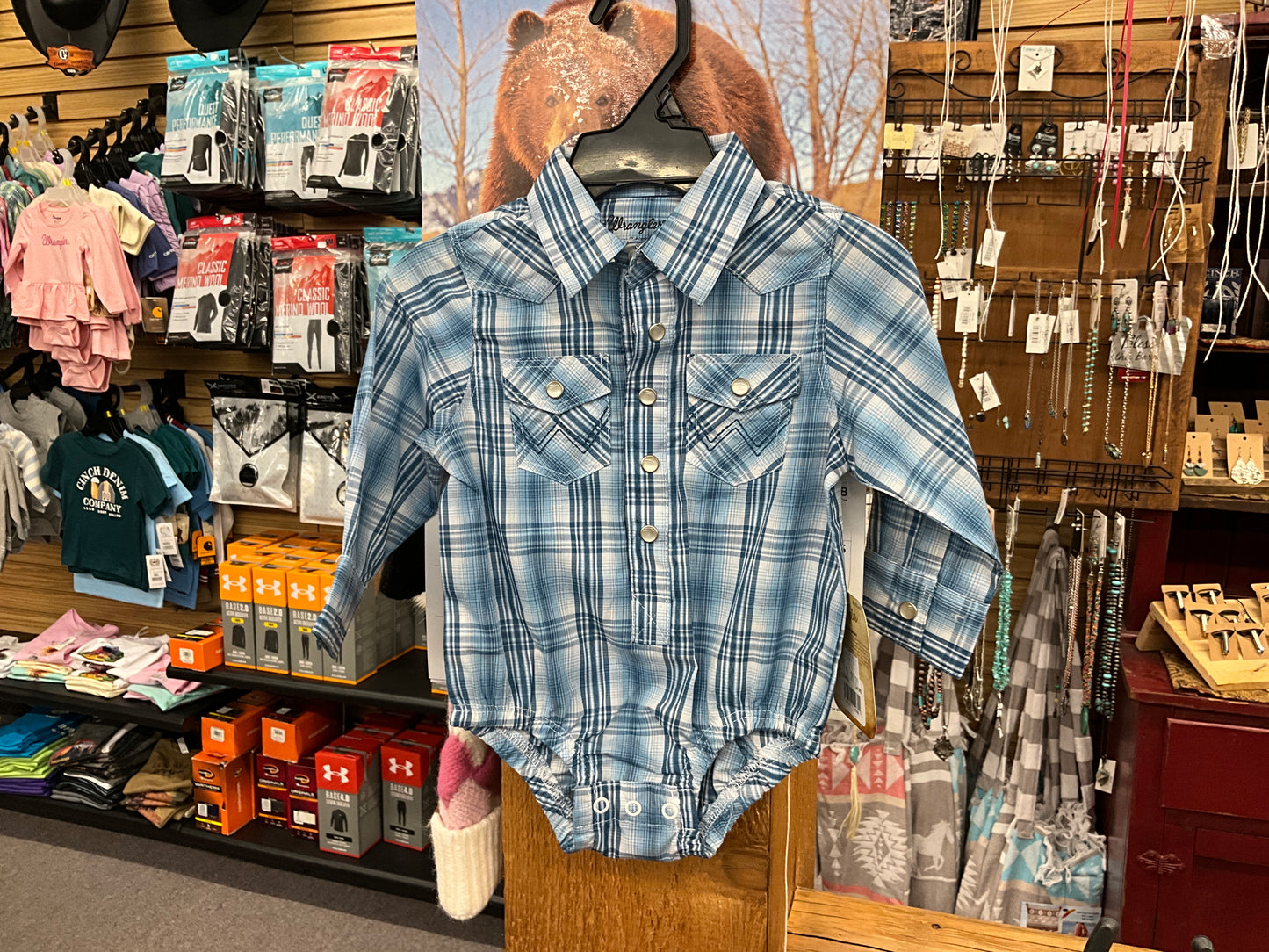 WRANGLER BOYS PEARL SNAP WESTERN ONESIES-112334562