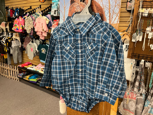 WRANGLER- BABY BOY LS ONESIE- 112352754