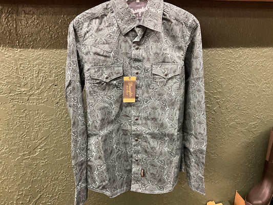 WRANGLER- MENS LSS PAISLEY SHIRT- 112368221