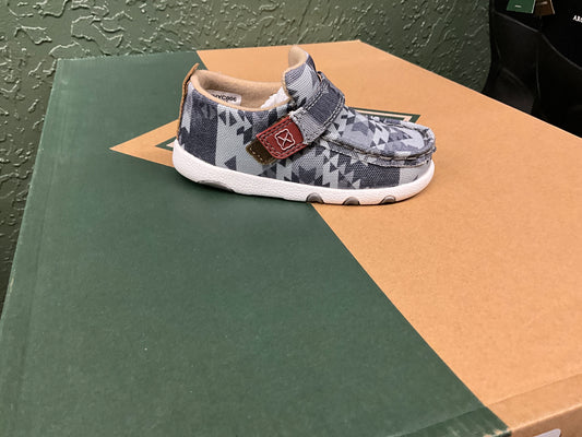 TWISTED X Hooey Driving Moc - Grey Multi- IHYC006