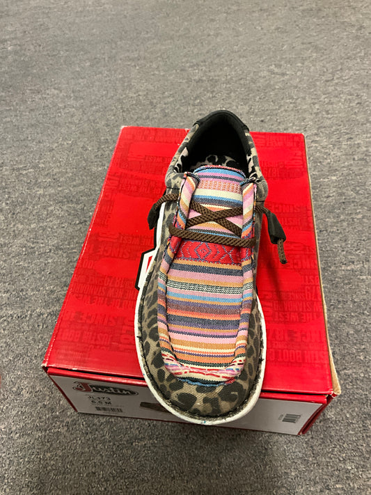 JUSTIN BOOT-WOMENS HAZER, LEOPARD/MULTI STRIPE