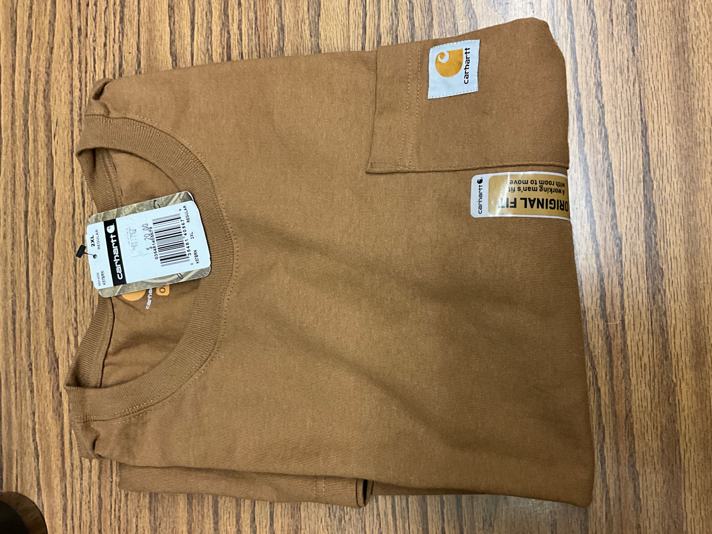 CARHARTT- SS POCKET TEE- K87BRN