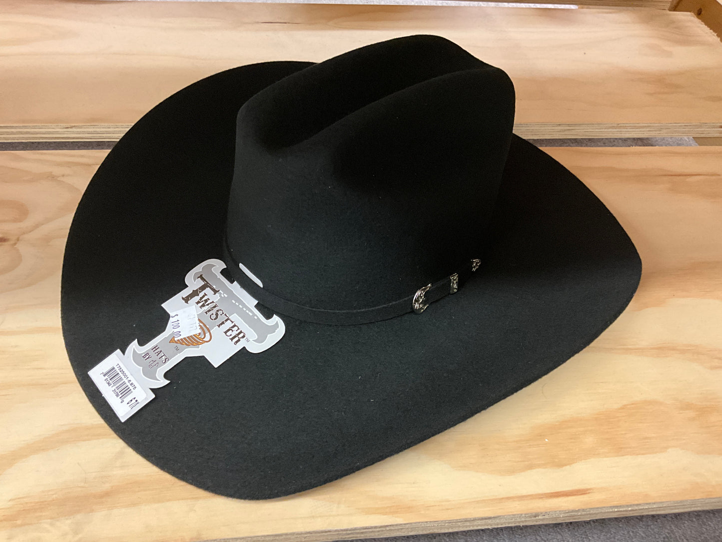 M&F TWISTER SW SANTA FE BLACK COWBOY HAT T7525001