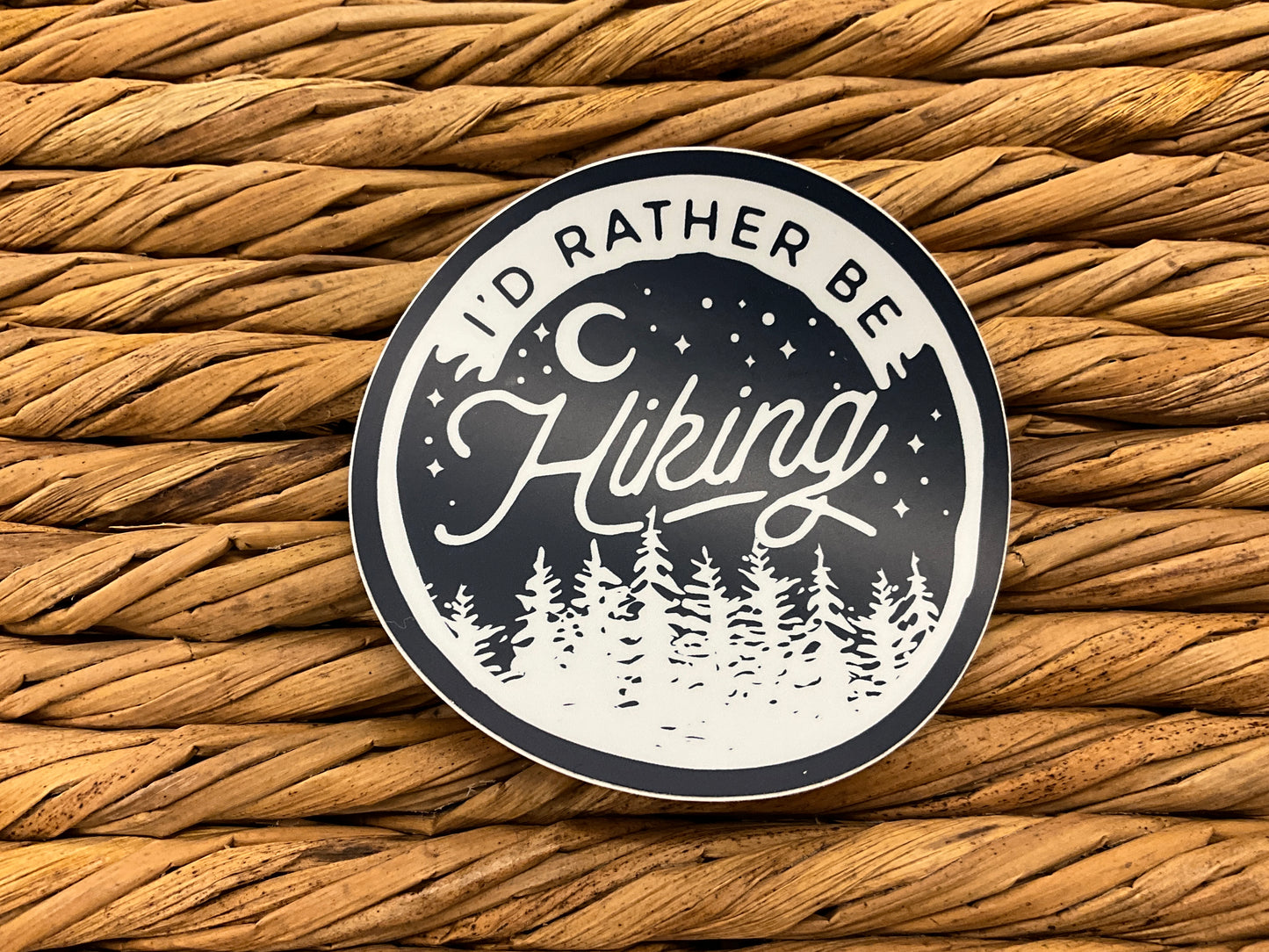 I’D RATHER BE HIKING STICKER - WO416904