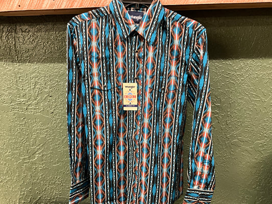 WRANGLER- MENS LSS CHECOTAH SHIRT-112367735