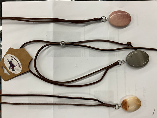 HOLLY- NECKLACE, STONE PENDANT-78663