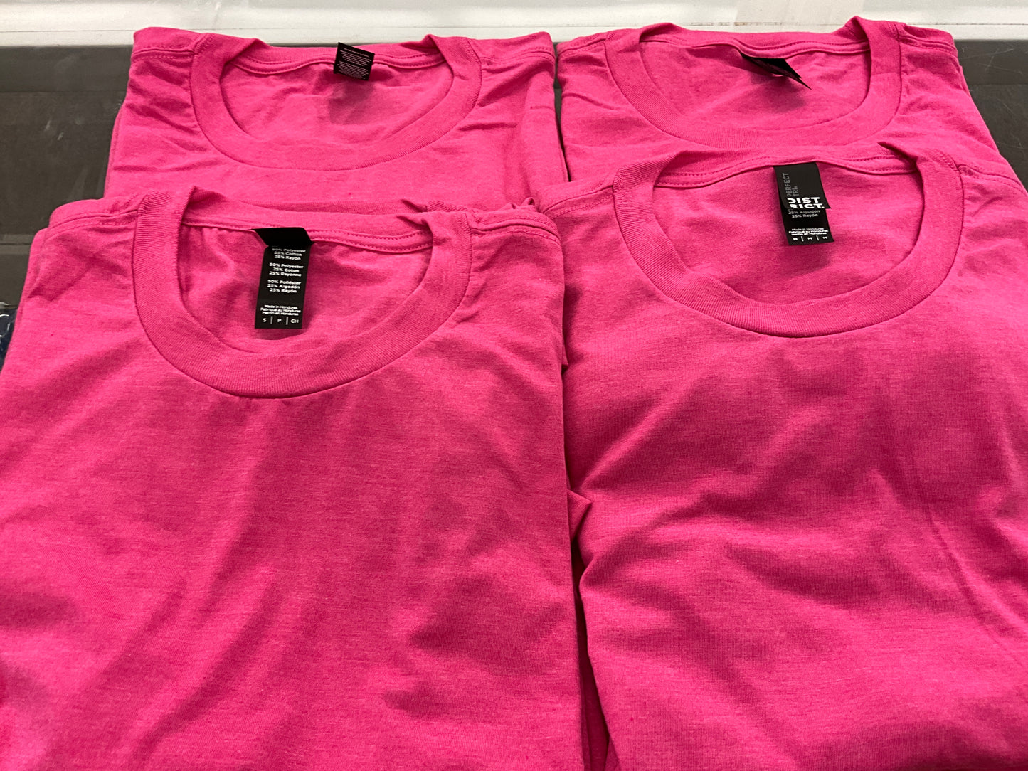 DISTRICT-PERFECT TRI SS TEE- DM130, FUCHSIA FROST