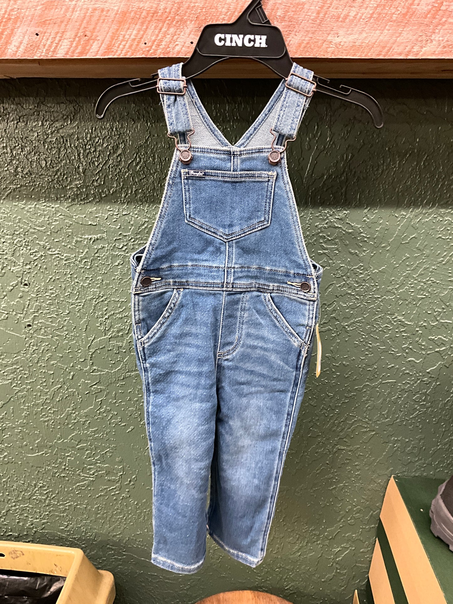 WRANGLER TODDLER DENIM OVERALLS-112338913
