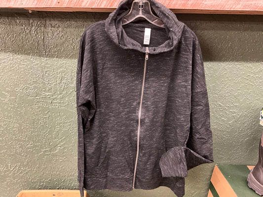 DISTRICT-LADIES METAL FULL ZIP HOODIE- DT665