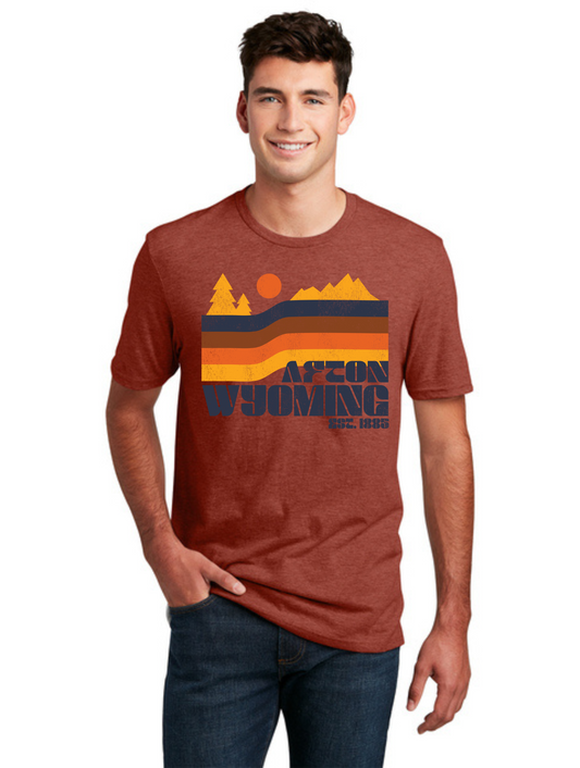 SwiftWear 307 Wyoming Collector T Shirt "Afton Retro Sun"