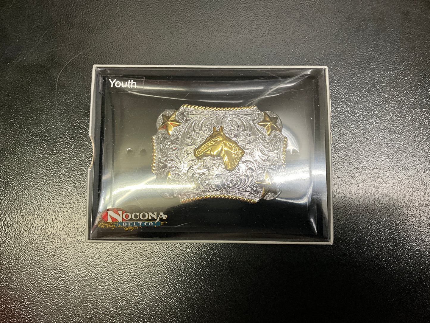 NOCONA-Youth Gold Horse Belt Buckle-3603207