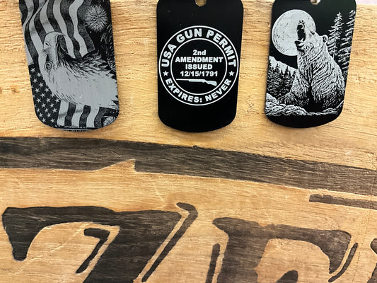 METAL ENGRAVED DOGTAG KEYCHAIN - KC10