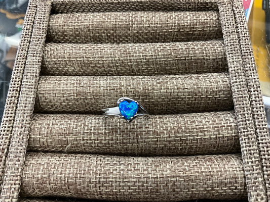 WHEELER- LAB CREATE BLUE HEART OPAL RING-BO3110