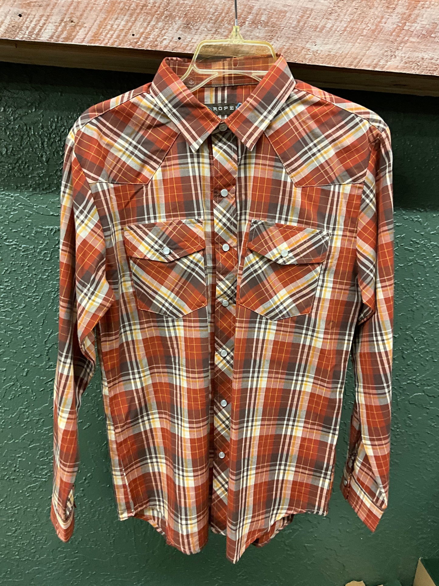 ROPER BOYS PLAID BUTTON UP - 6079RT
