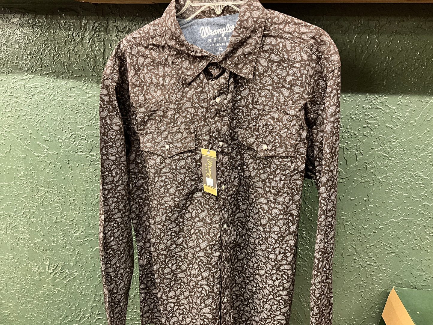 WRANGLER- MENS RETRO LSS PAISLEY SHIRT-112330792