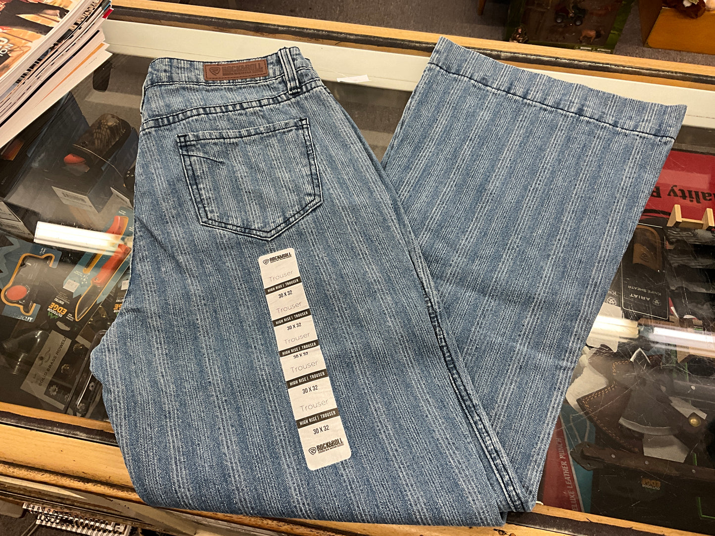ROCK & ROLL- LADIES JACQUARD STRIPE TROUSER-RRWD5HR1B1