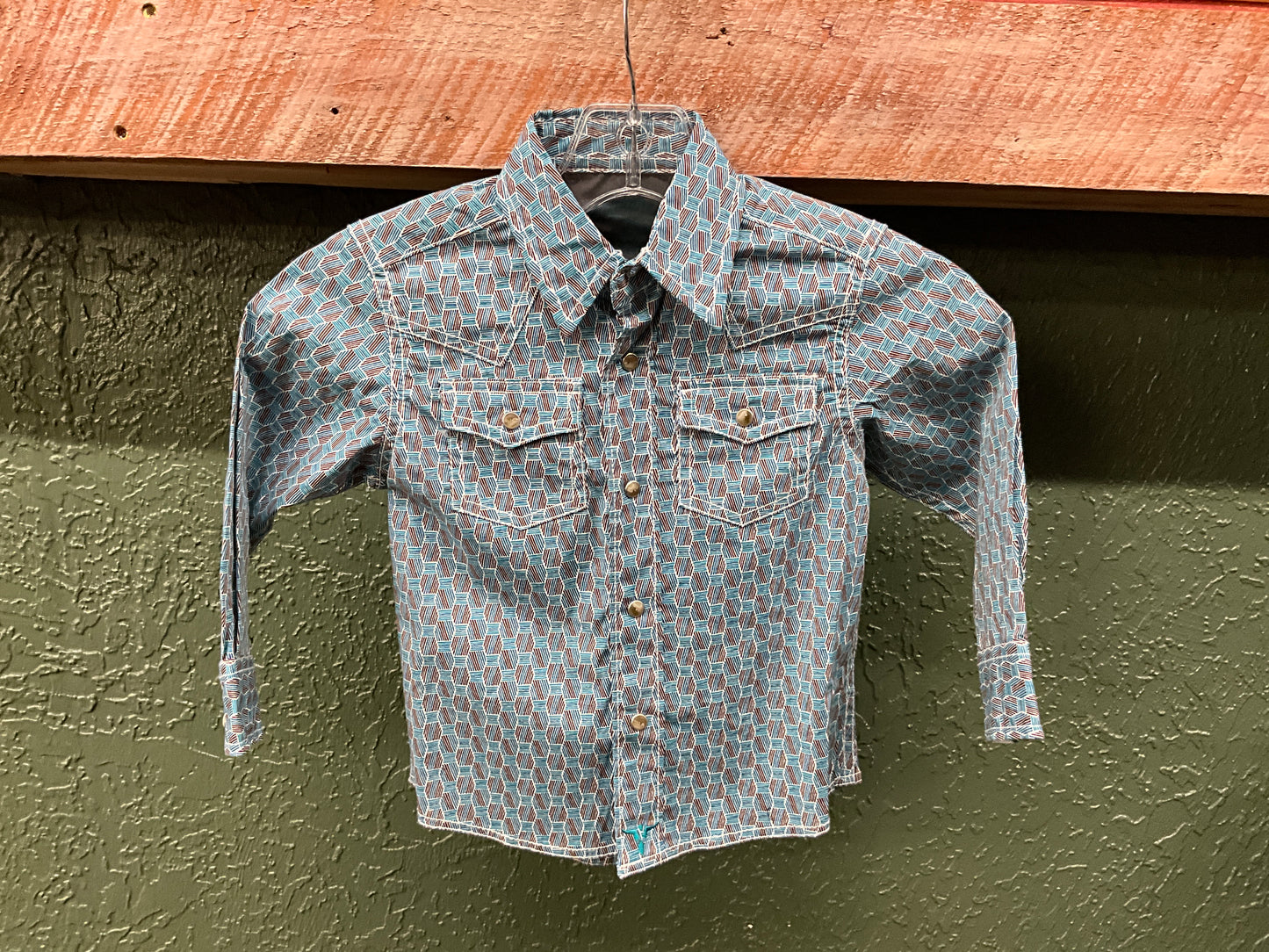 WRANGLER BOYS LSS COMPETITION WESTERN SHIRT-112330508