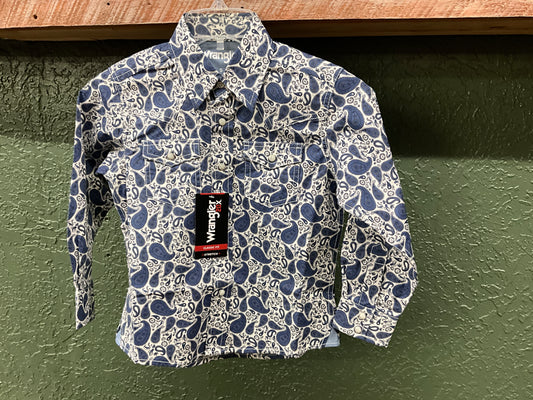 WRANGLER- BOYS LSS WESTERN SHIRT-112367941