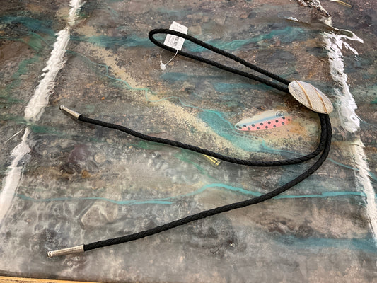 M&F OVAL SILVER GOKD LINE BOLO - C10852