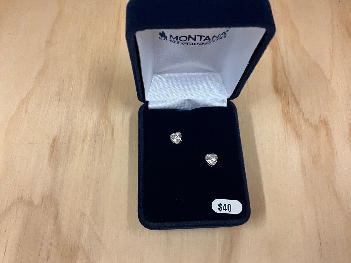 MONTANA SILVER-TINY HEART CRYSTAL EARRINGS-ER4476