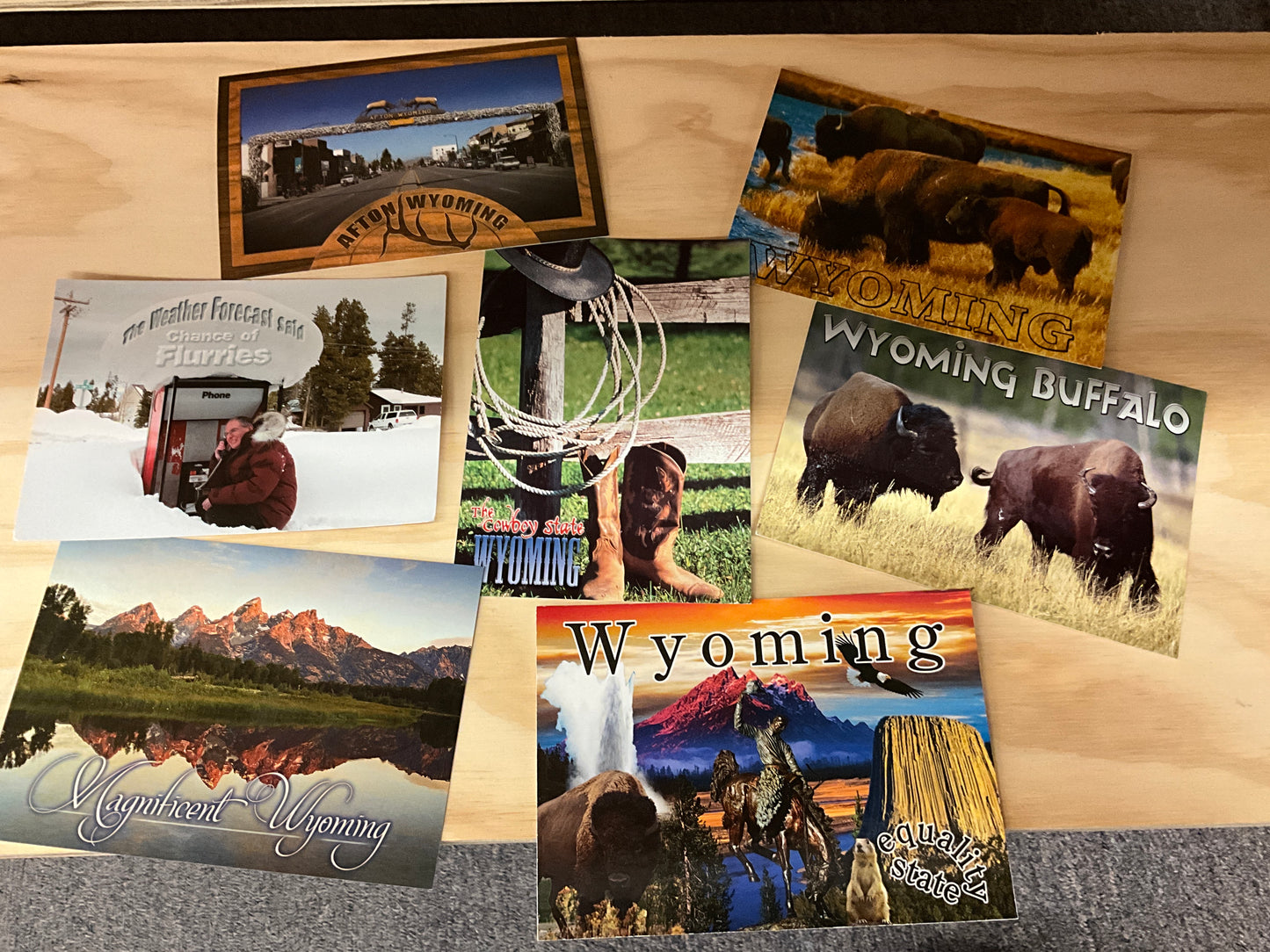 WYOMING POSTCARD 7 STYLES - POST223