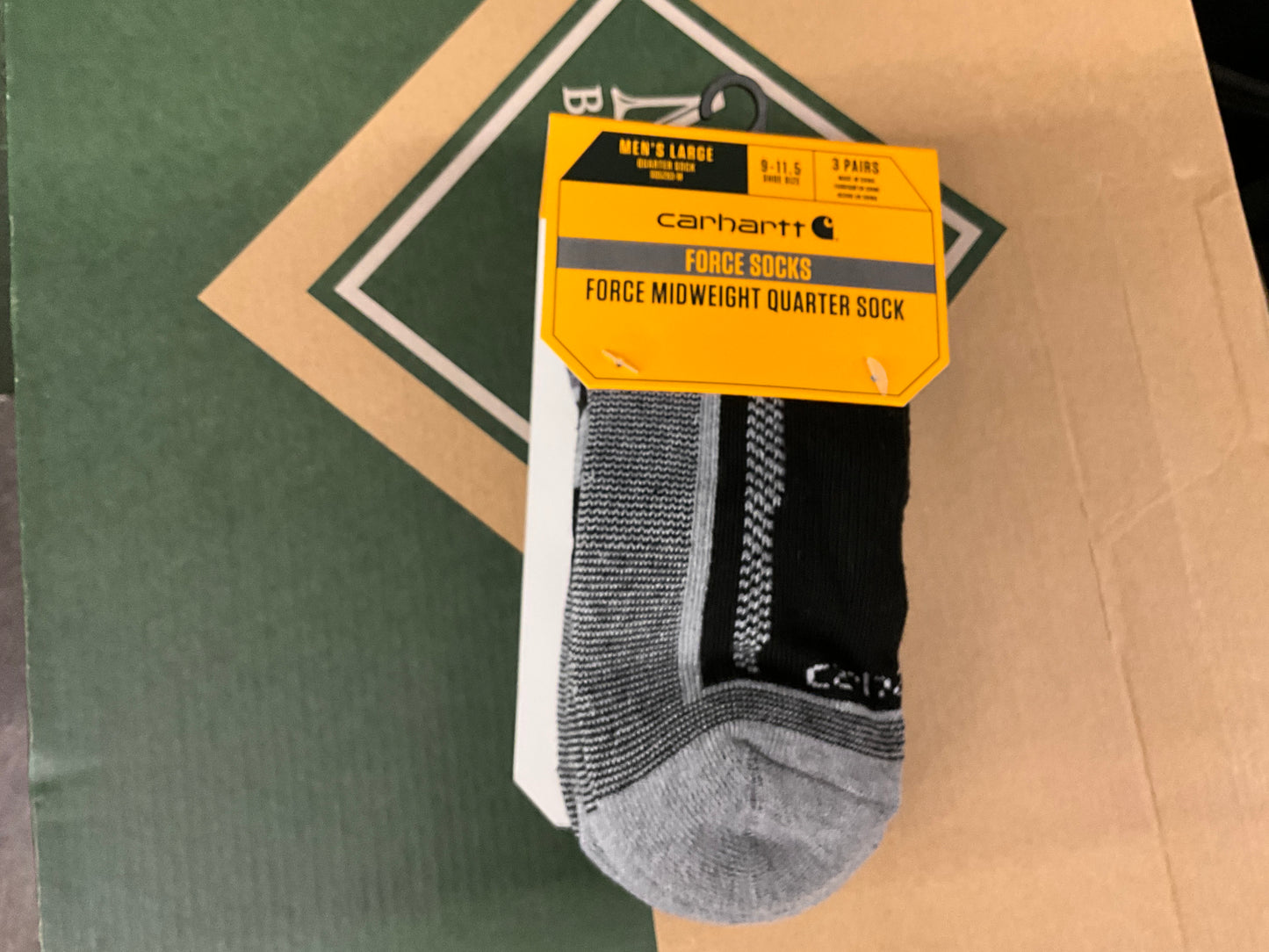 CARHARTT MENS FORCE QUARTER SOCK 3 PK