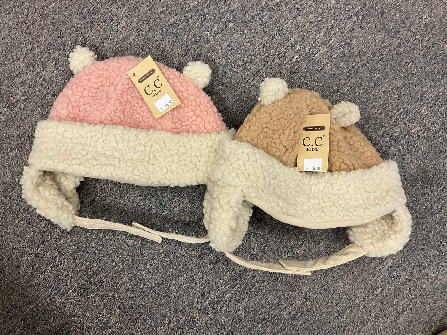 CC BEANIE- KIDS SHERPA BEANIE W/EARFLAPS, KD-HTS4441