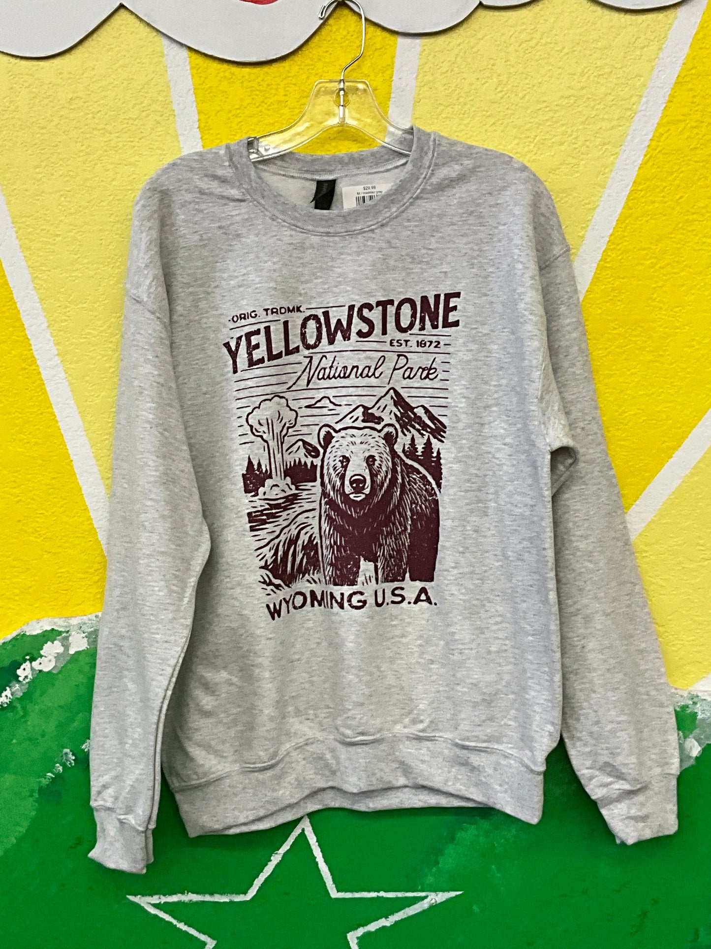 SwiftWear 307 Wyoming Collector T Fleece Crewneck "Yellowstone Wyoming"