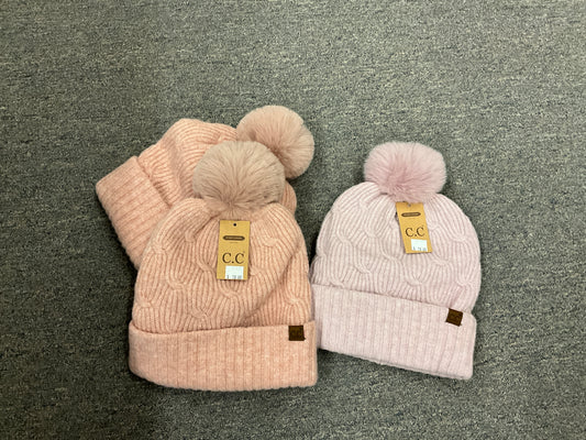 CC BEANIE-FUZZY LINED BEANIE-HTE0102