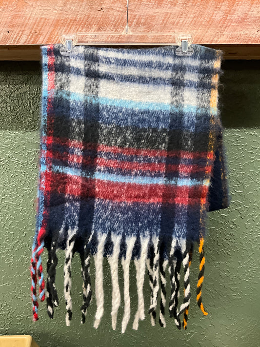 FASHION CITY- FUZZY PLAID SCARF-120082