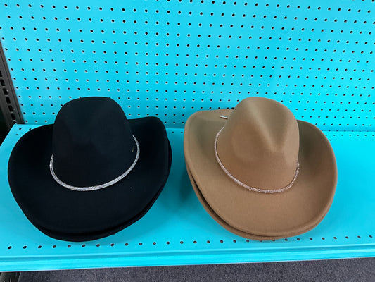 CC BEANIE-VEGAN FABRIC COWBOY HAT
