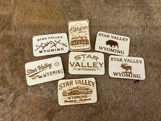 SWIFTWEAR - ASSORTED LASER ENGRAVED WOODEN MAGNETS - 2”