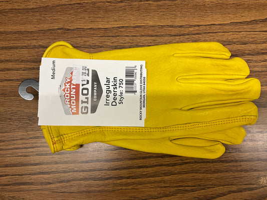 ROCKY MOUNTAIN IRREGULAR DEERSKIN LEATHER WORK GLOVE - 750-DG