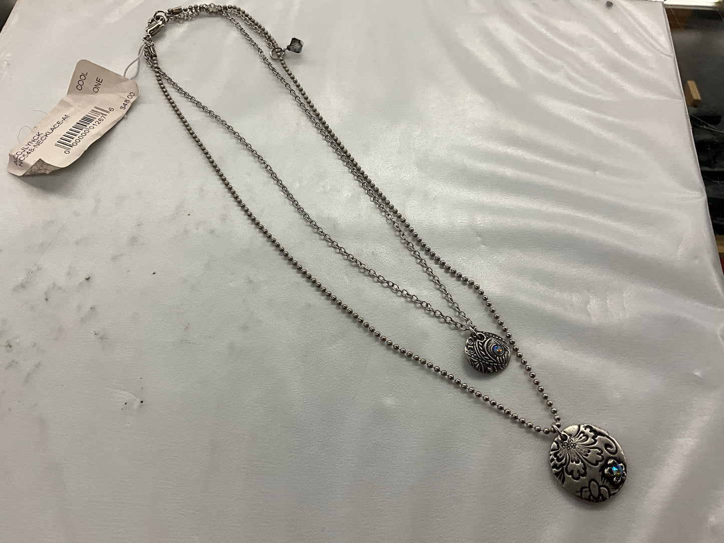 COOL WATER GLASS SLIPPER NECKLACE-NC5488