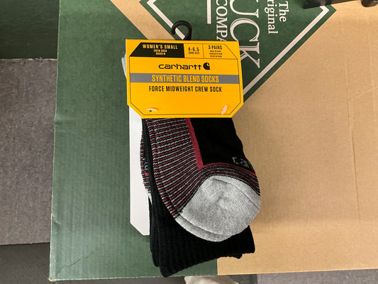 CARHARTT-WOMENS FORCE CREW SOCKS-SC6243