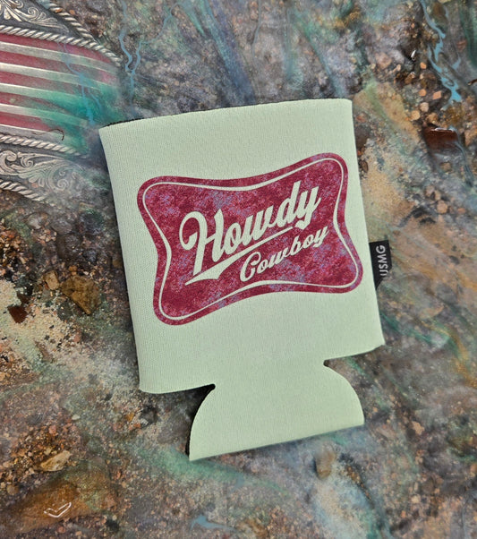 SWIFTWEAR Coozie Cold Drink Cooler. Howdty Cowboy